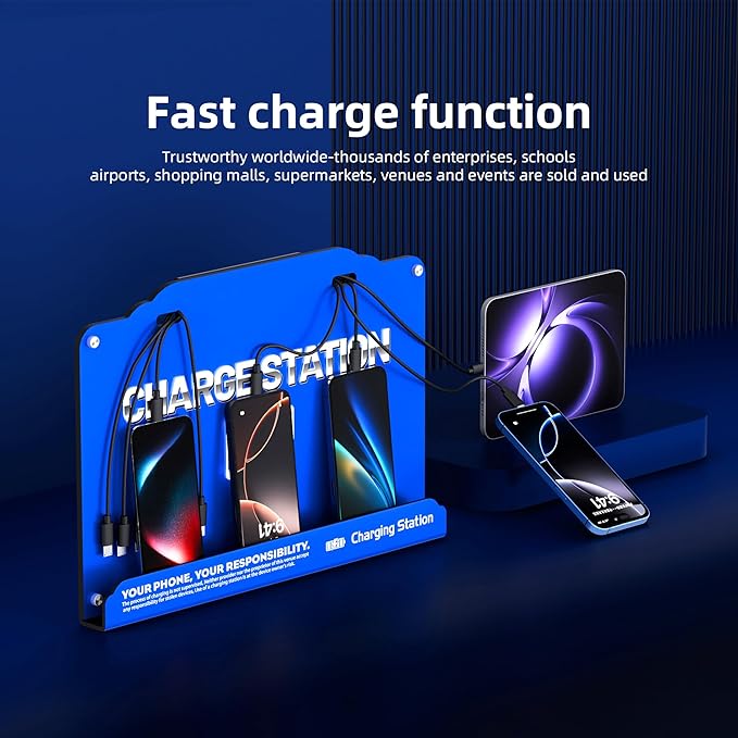 Wall Mounted 8 Port Charging Station