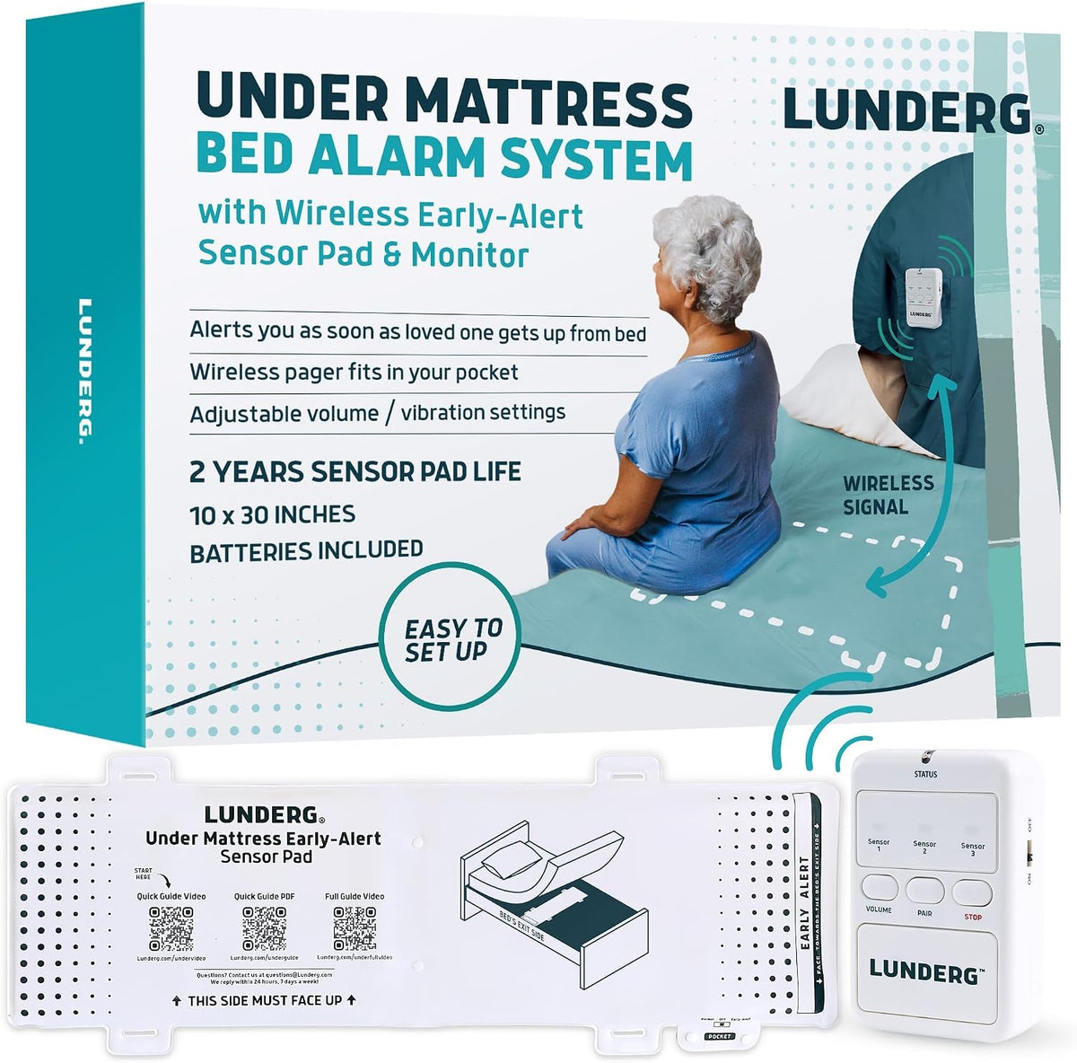 Lunderg Under Mattress Bed Alarm