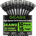 GEARit Cat 6 Ethernet Cable Pack (10-Pack)