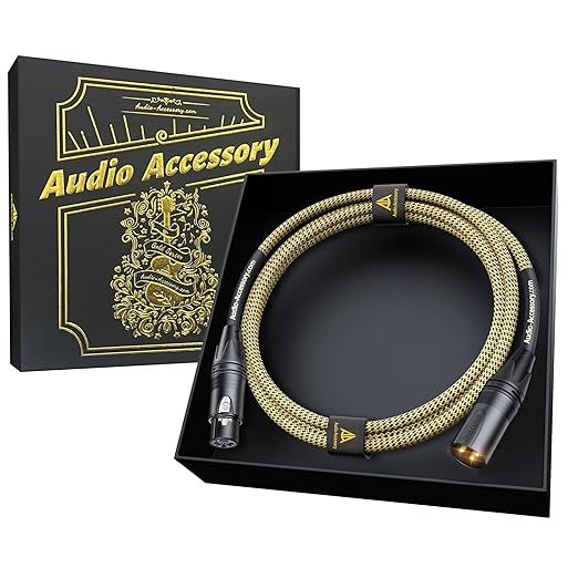 AA AUDIO ACCESSORY Gold Series Star Quad Studio XLR Cables 6.6ft, Neutrik