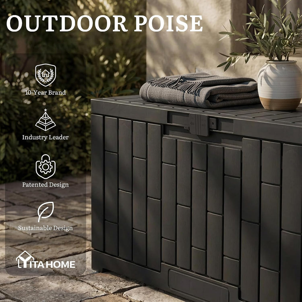 YITAHOME 60 Gallon Resin Deck Box