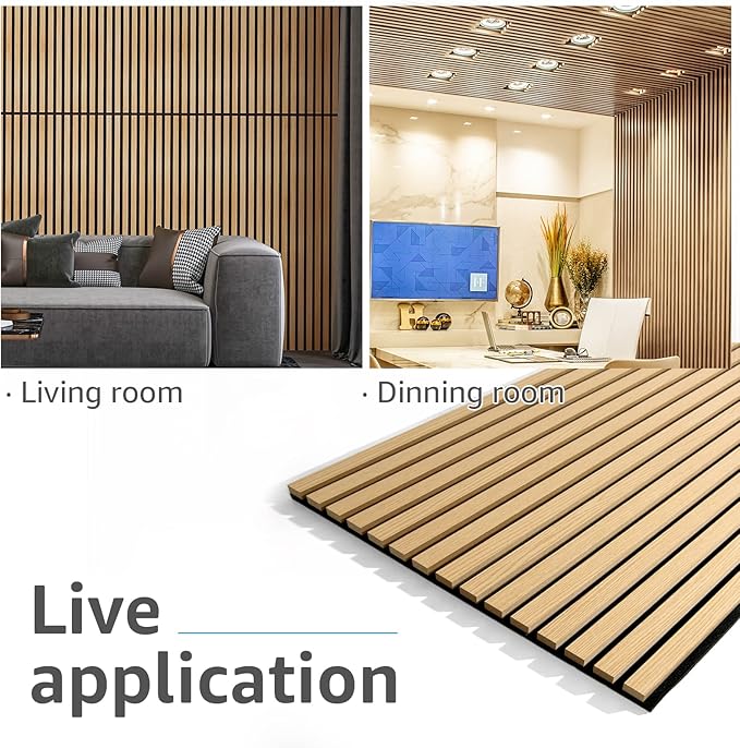Art3d 2 Wood Slat Acoustic Panels (2-Pack)