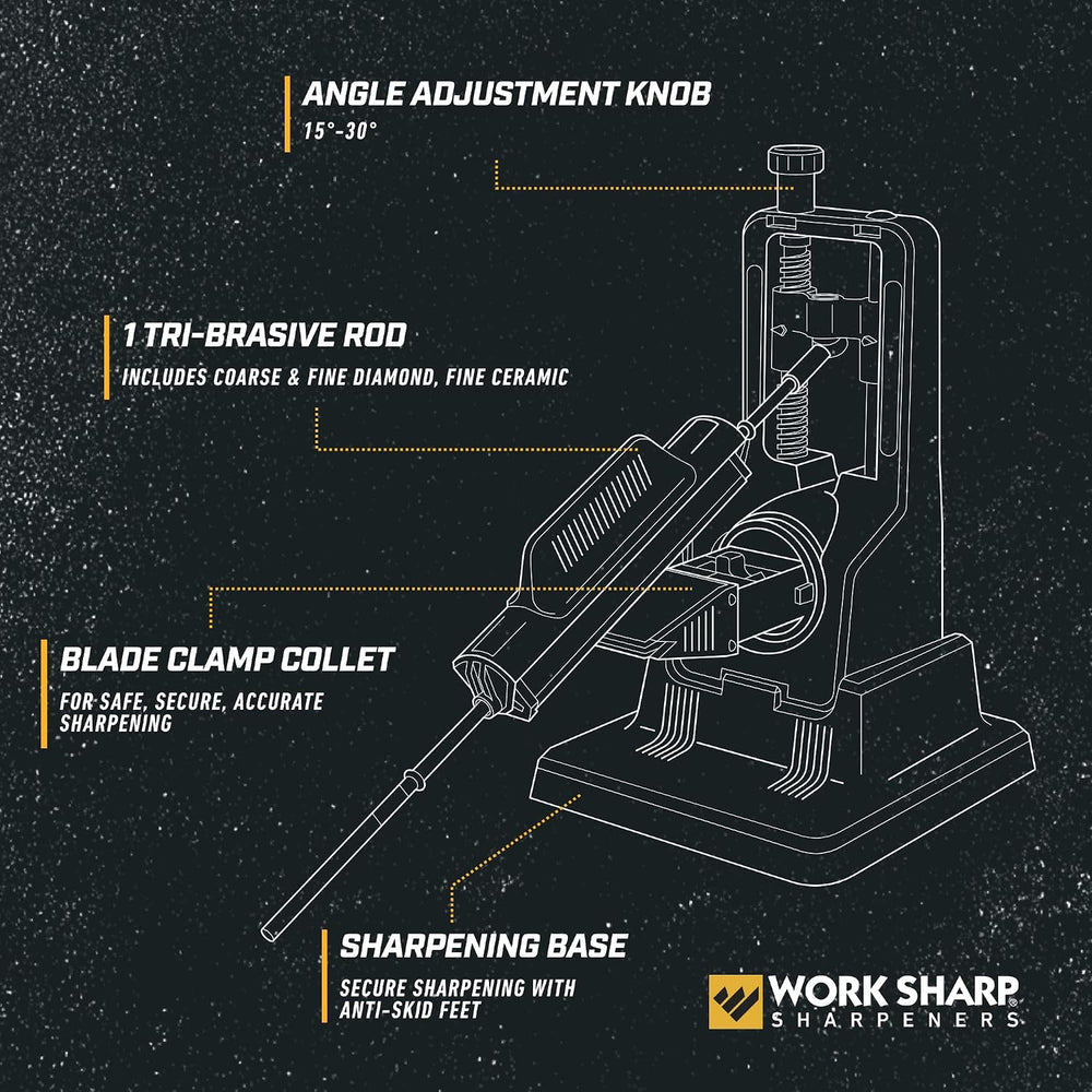 Work Sharp Precision Adjust Knife Sharpener Kit, Fixed Angle System