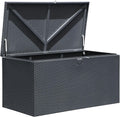 Arrow 4' x 2' x 2' Spacemaker Anthracite 134 Gallon Hot-Dipped Galvanized Steel Storage Deck Box