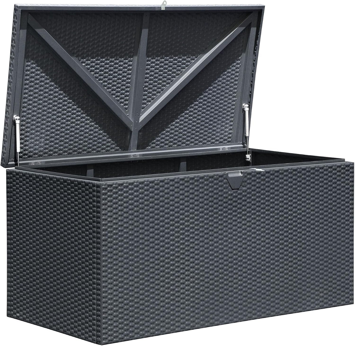 Arrow 4' x 2' x 2' Spacemaker Anthracite 134 Gallon Hot-Dipped Galvanized Steel Storage Deck Box