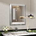 SMIROR Brushed Silver Bathroom Mirror