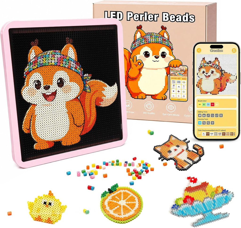 Smart LED Fuse Bead Pegboard for 2.6mm Perler Beads, 32×32