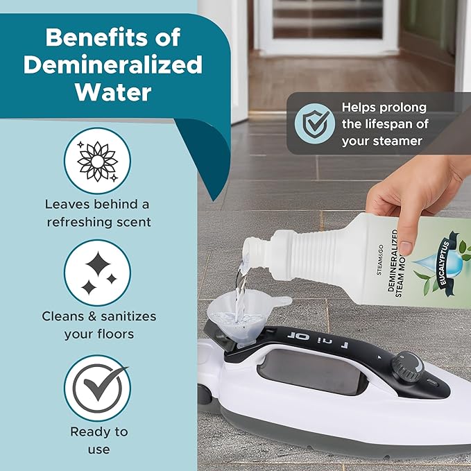 Steam & Go Demineralized Water Cleaning Solution (Pack of 6)