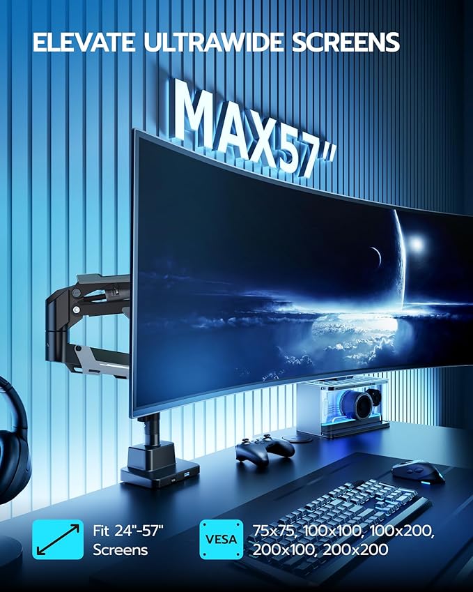 ARES WING CoreArm Single Monitor Mount