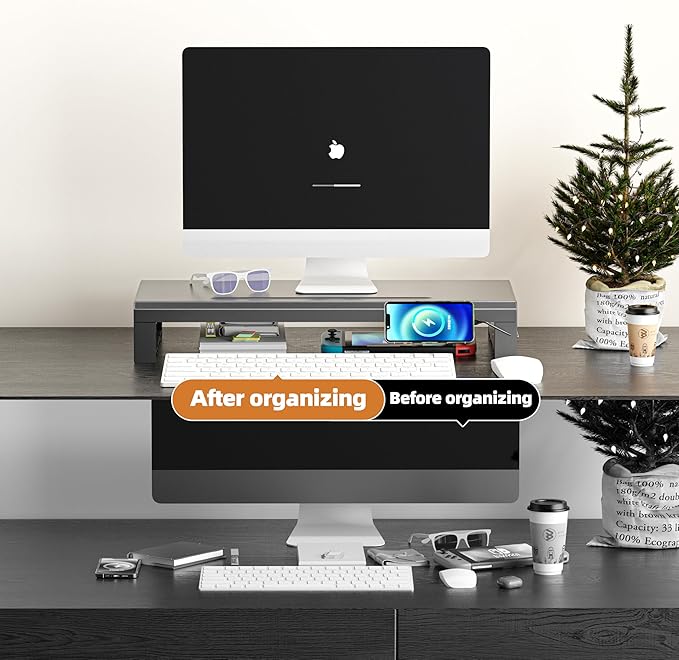 Computer monitor stand Laptop Desk Shelf & Monitor Riser ，21.6 inches long desk