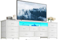 Huuger 70 Inch TV Stand for 75, 80 Inch TV, 11 Drawer Long Dresser