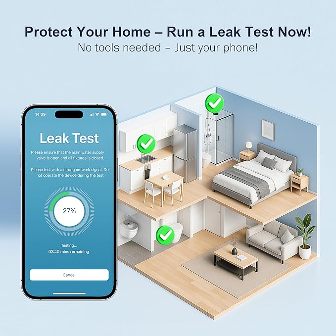 Frizzlife LP365-P Smart Water Monitor and Automatic Shutoff