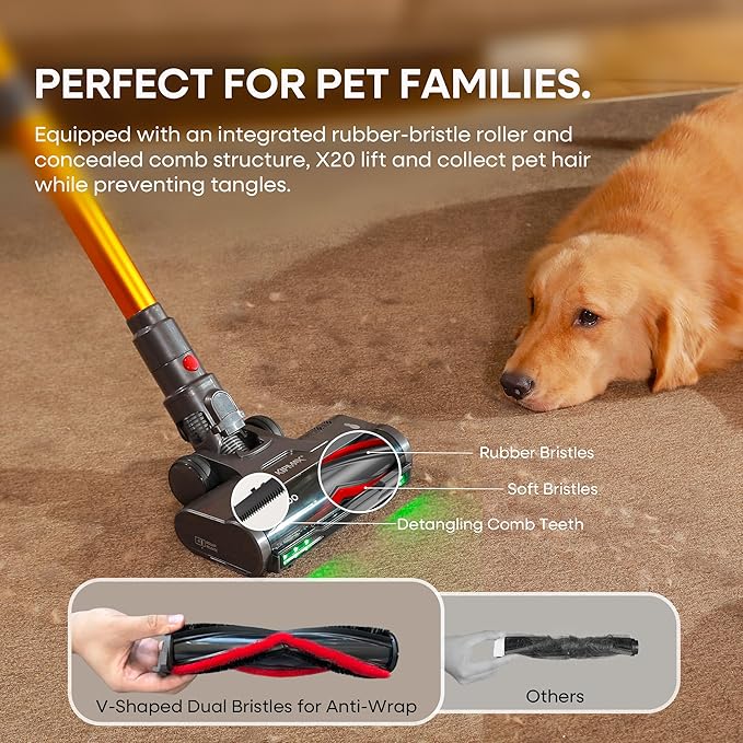 KIPMAX Cordless Vacuum Cleaner, 50KPa 550W Stick Vacuum