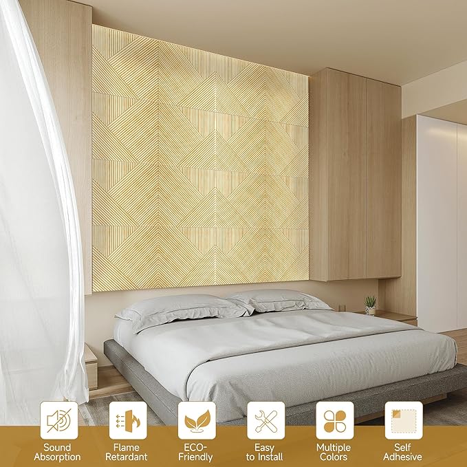 Acoustic Panels for Wall and Ceiling (6 Pack)