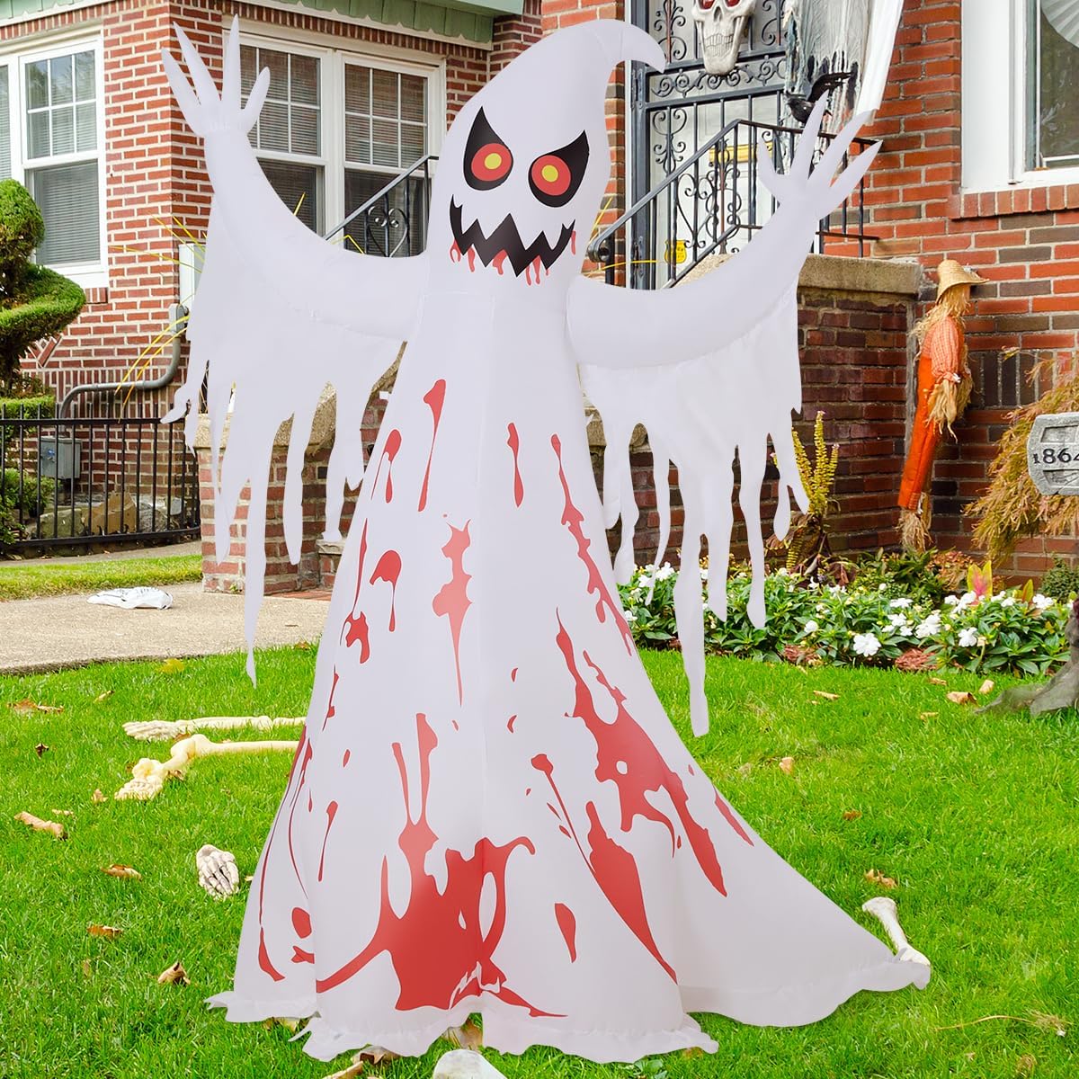 GOOSH 8.2 FT Giant Halloween Inflatable Ghost - Outdoor Blow Up Yard Decoration with Bright LED Lights, Weather-Resistant, Fast Inflation, Great for Party Garden Lawns