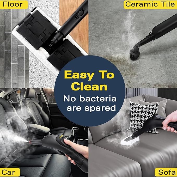 Steam cleaner, 1500w Steamer Cleaning Fast Heating Multi-Surface Steam Cleaner