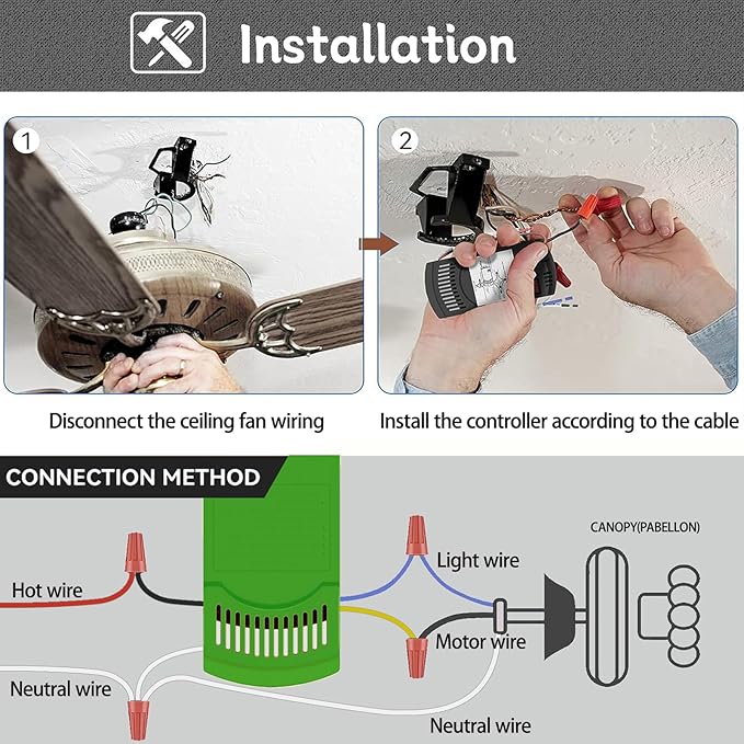 Ceiling Fan Remote Replacement Hunter 99770, Universal Ceiling Fan Remote