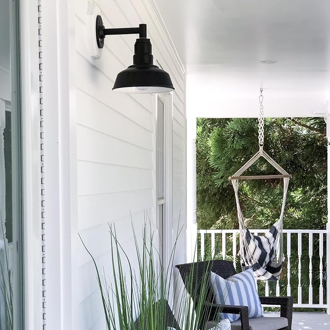 Steel Lighting Co. Hawthorne Barn Light | Outdoor Wall Mounted | 8 inch Dome |