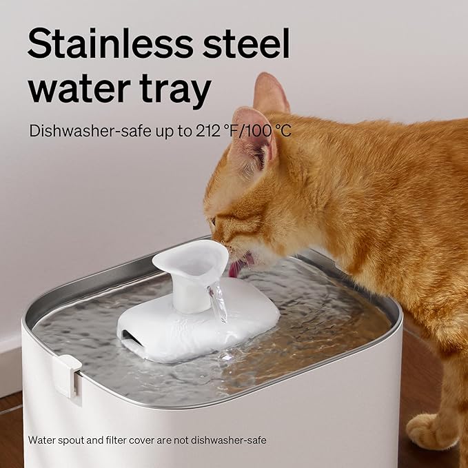 PETLIBRO Upgrade Cat Water Fountain Stainless Steel Tray, Dockstream 2 Cat