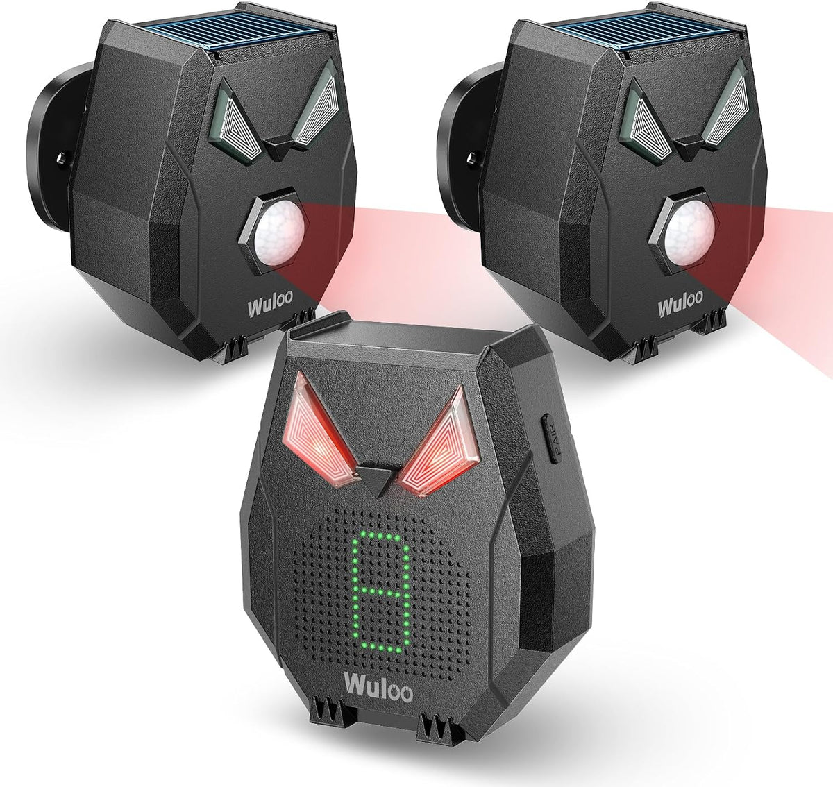 Solar Wireless Driveway Alarm Alert Outside 2000ft Range, Outdoor Motion Sensor