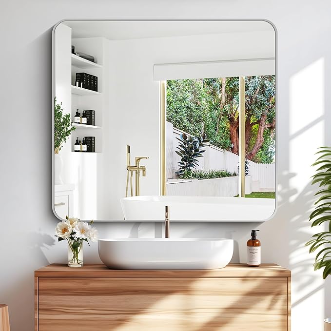 40" x 36"Bathroom Mirror, Decorative Rectangular Vanity Mirror