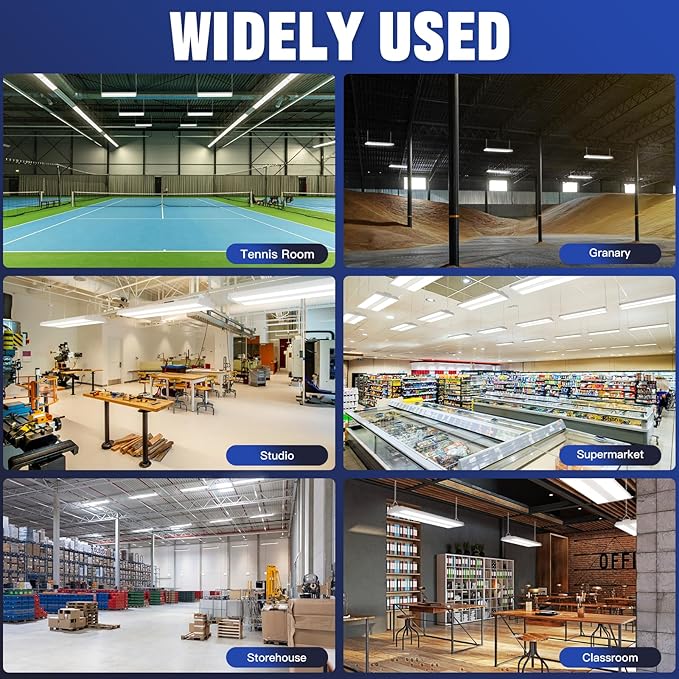 JTT LED Linear High Bay Light 300/240/200W, 3FT 45000LM Linear Shop Light
