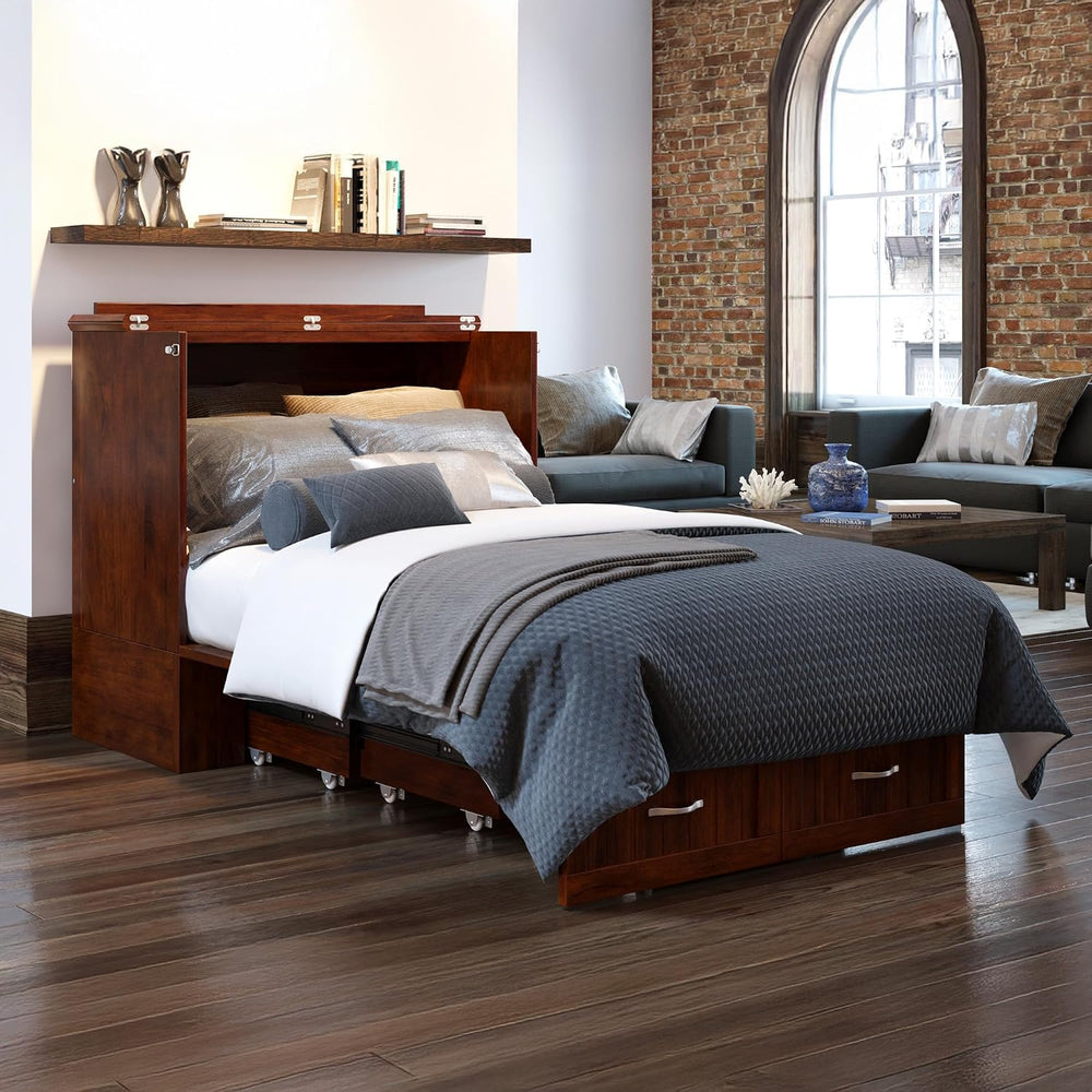 AFI, Southampton Murphy Bed Chest Twin XL with 6" Mattress & Drawer,...