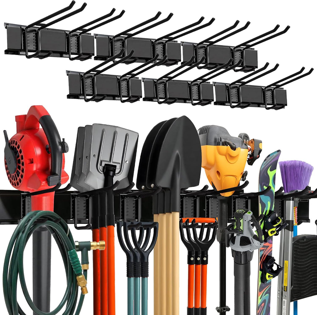 TIDYME Garage Wall Organizer | 96" Heavy-Duty Tool Storage Rack | Adjustable