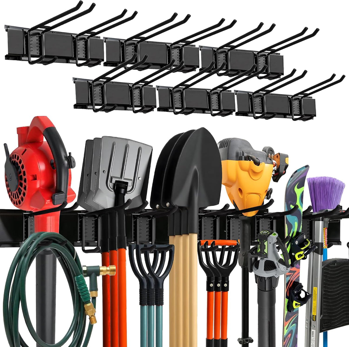 TIDYME Garage Wall Organizer | 96" Heavy-Duty Tool Storage Rack | Adjustable