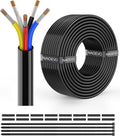 NAOEVO 18 Gauge Wire 5 Conductor Electrical Wire, 18 AWG Stranded PVC Cord