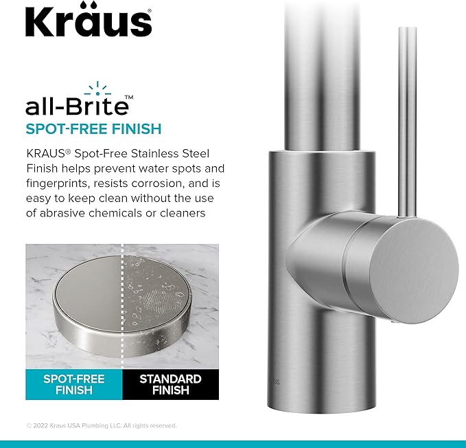 KRAUS Oletto 2-in-1 Commercial Style Pull-Down Single Handle Water Filter