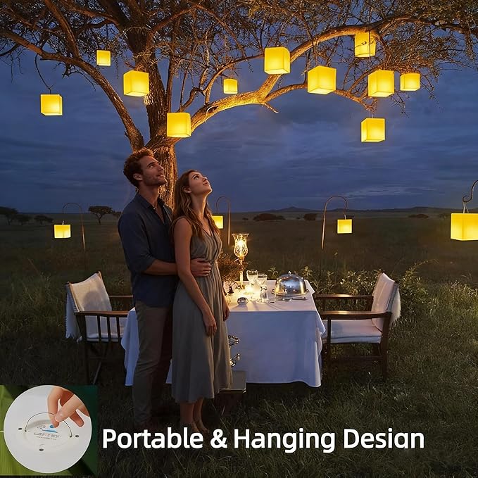 LOFTEK 7-inch LED Cube Night Lights: Rechargeable RGB 16 Colors Changing Light