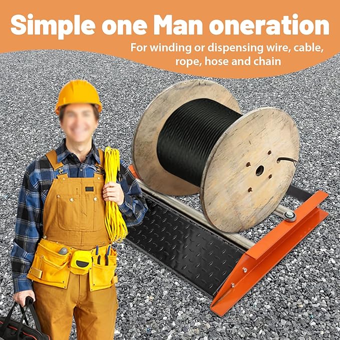 Heavy Duty Cable Roller Stand, Single Reel Dispenser