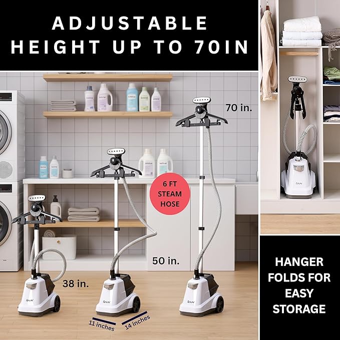SALAV Heavy Duty Commercial Full-Size Garment Steamer