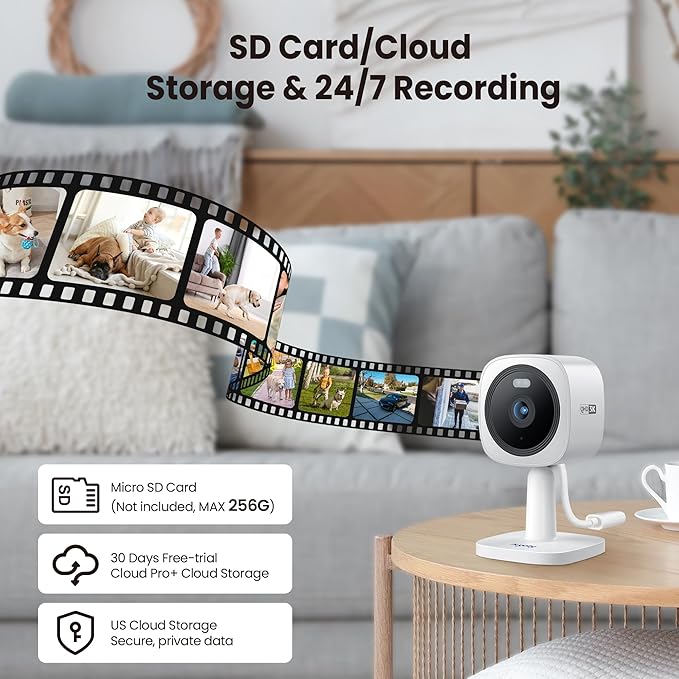 Hugolog 2K 3MP Outdoor Indoor Security Cameras