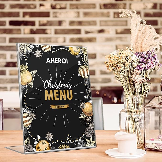 Aheroi 12 PCS Acrylic Sign Display Stands