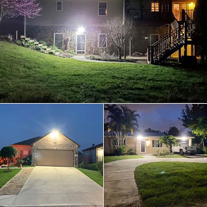 SANSI 55W 7000LM Motion Sensor Outdoor Security Lights, Super Bright 5000K Dusk