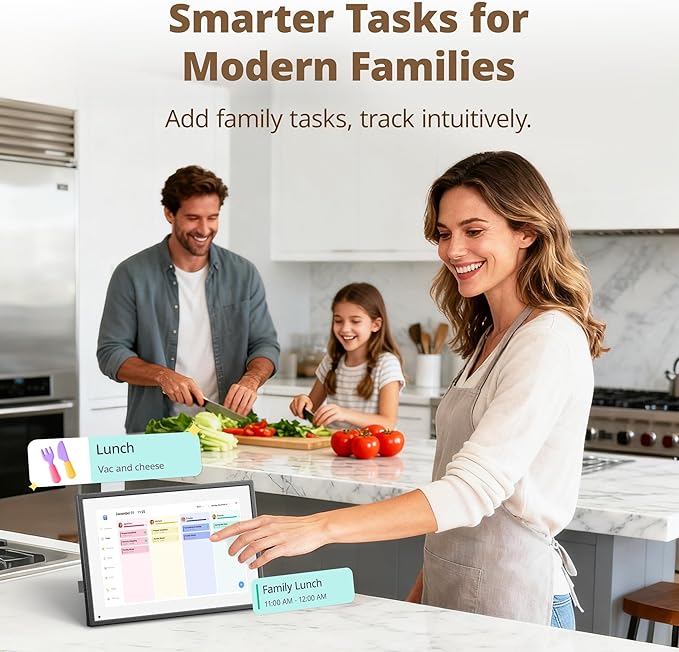 Digital Calendar Touch Screen 10 Inch, Electronic Calendar Chore Chart
