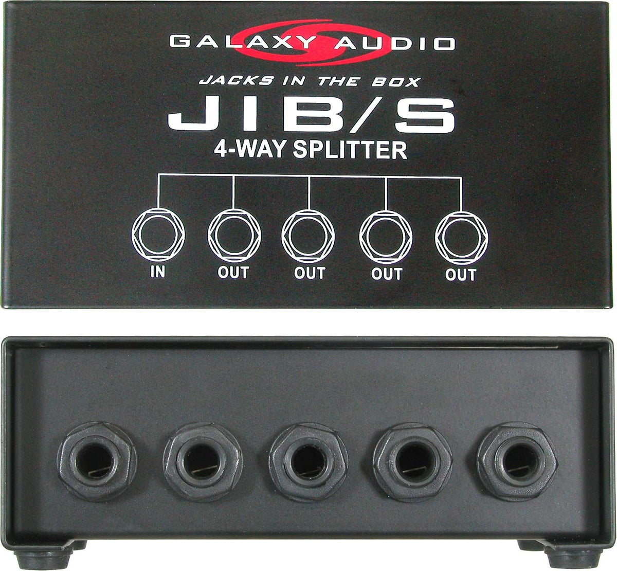 galaxy audio jib/s 4-way splitter, side view