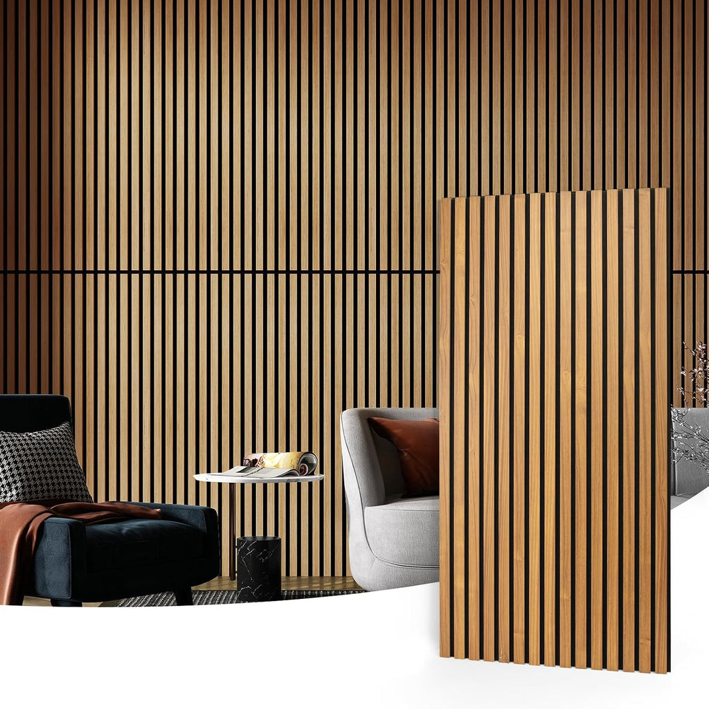 Art3d 2-Pack Acoustic Wood Slat Wall Panels
