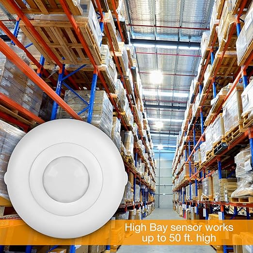 ENERLITES High Bay 360 Degree PIR Line Voltage Ceiling Occupancy Motion Sensor