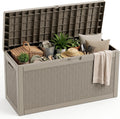 Outdoor Storage Box,80 Gallon Lockable Deck Box,Grey