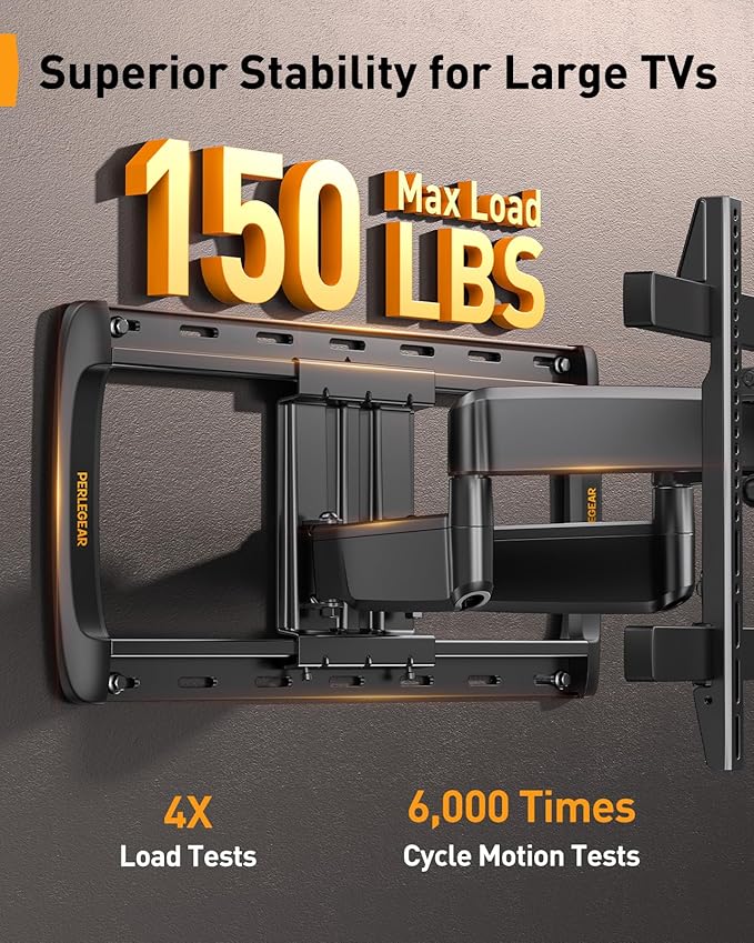 Perlegear Full Motion Sliding TV Wall Mount