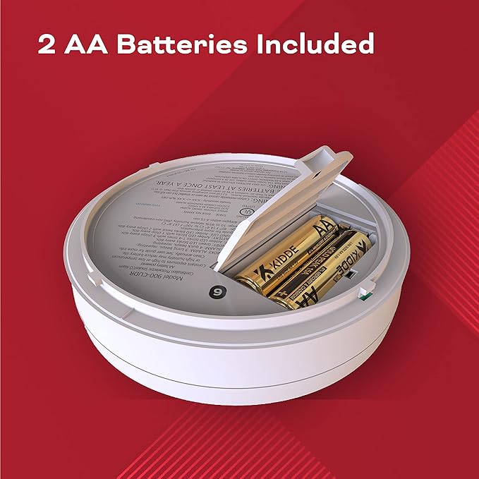 Kidde Smoke & Carbon Monoxide Detector, AA Battery Powered, LED Warning Light