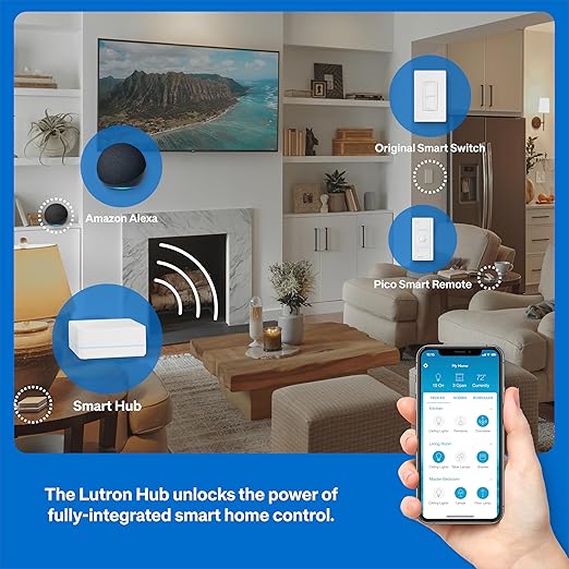 Lutron Caseta Original Smart Light Switch Kit w/ Wall Plate and Smart Hub