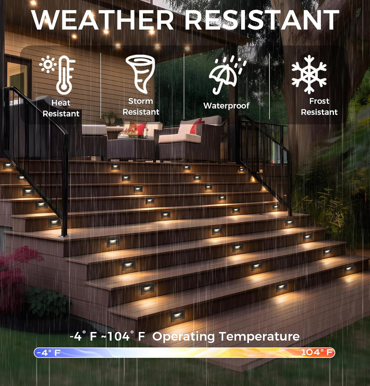 cloudy bay 120v dimmbale 5 color led indoor, side view