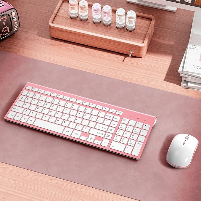 J JOYACCESS Wireless Keyboard Mouse Combo, Typewriter Keyboard Wireless