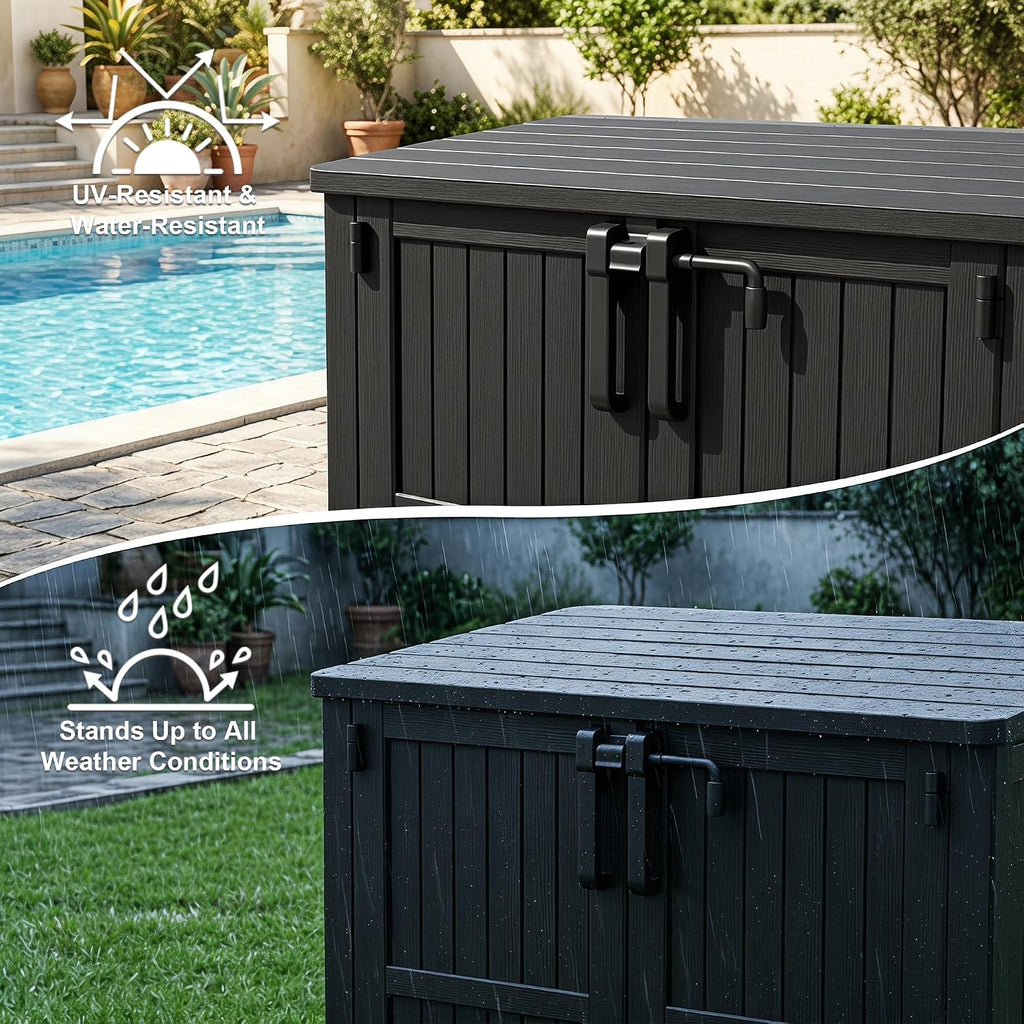 outdoor storage box & cabinet 36 cu ft, close-up detail