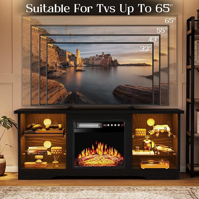 VITESSE 58 Inches Fireplace TV Stand