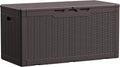 Devoko 100 Gallon Waterproof Deck Box, Resin Large Outdoor Storage Box